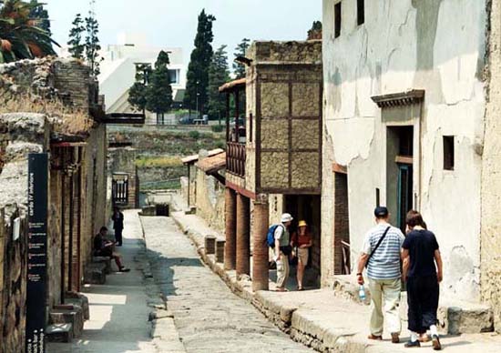 Reconstructed Street in Herculaneum
